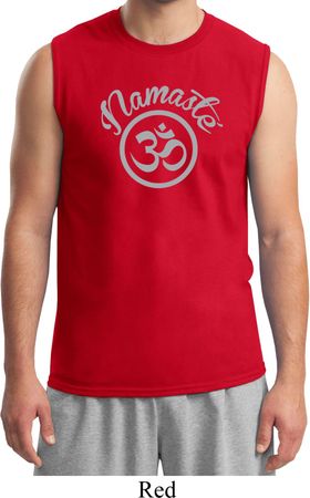 Mens Yoga Shirt Namaste Om Muscle Tee T-Shirt