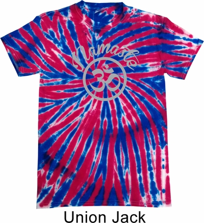 Mens Yoga Shirt Namaste Om Patriotic Tie Dye Tee T-shirt
