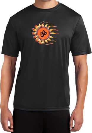 Mens Yoga Shirt Ohm Sun Moisture Wicking Tee T-Shirt