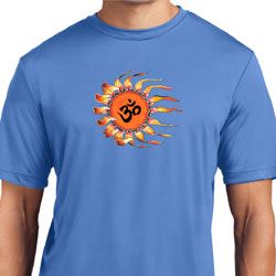 Mens Yoga Shirt Ohm Sun Moisture Wicking Tee T-Shirt