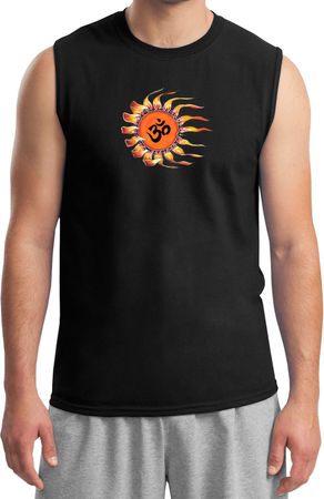 Mens Yoga Shirt Ohm Sun Muscle Tee T-Shirt