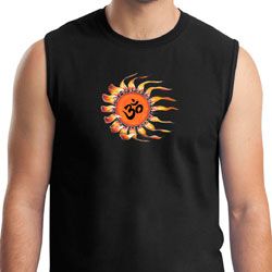 Mens Yoga Shirt Ohm Sun Muscle Tee T-Shirt