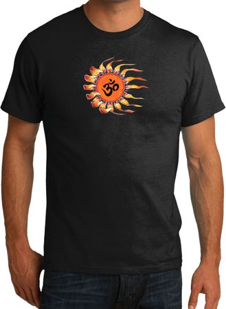 Mens Yoga Shirt Ohm Sun Organic Tee T-Shirt