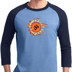Mens Yoga Shirt Ohm Sun Raglan Tee T-Shirt