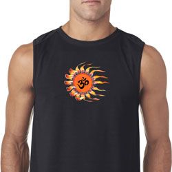 Mens Yoga Shirt Ohm Sun Sleeveless Tee T-Shirt