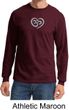 Mens Yoga Shirt OM Heart Long Sleeve Tee T-Shirt
