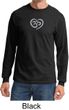 Mens Yoga Shirt OM Heart Long Sleeve Tee T-Shirt