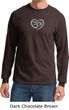 Mens Yoga Shirt OM Heart Long Sleeve Tee T-Shirt