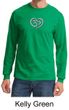 Mens Yoga Shirt OM Heart Long Sleeve Tee T-Shirt
