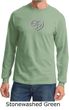 Mens Yoga Shirt OM Heart Long Sleeve Tee T-Shirt