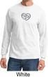 Mens Yoga Shirt OM Heart Long Sleeve Tee T-Shirt