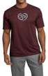 Mens Yoga Shirt OM Heart Moisture Wicking Tee T-Shirt