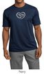 Mens Yoga Shirt OM Heart Moisture Wicking Tee T-Shirt