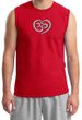 Mens Yoga Shirt OM Heart Muscle Tee T-Shirt