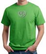 Mens Yoga Shirt OM Heart Organic Tee T-Shirt