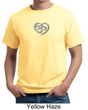 Mens Yoga Shirt OM Heart Organic Tee T-Shirt