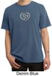 Mens Yoga Shirt OM Heart Pigment Dyed Tee T-Shirt