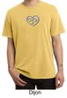 Mens Yoga Shirt OM Heart Pigment Dyed Tee T-Shirt