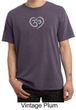 Mens Yoga Shirt OM Heart Pigment Dyed Tee T-Shirt