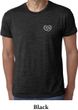Mens Yoga Shirt OM Heart Pocket Print Burnout Tee T-Shirt