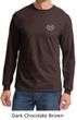 Mens Yoga Shirt OM Heart Pocket Print Long Sleeve Tee T-Shirt