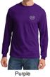 Mens Yoga Shirt OM Heart Pocket Print Long Sleeve Tee T-Shirt