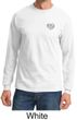 Mens Yoga Shirt OM Heart Pocket Print Long Sleeve Tee T-Shirt