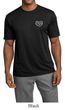 Mens Yoga Shirt OM Heart Pocket Print Moisture Wicking Tee T-Shirt