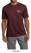 Mens Yoga Shirt OM Heart Pocket Print Moisture Wicking Tee T-Shirt