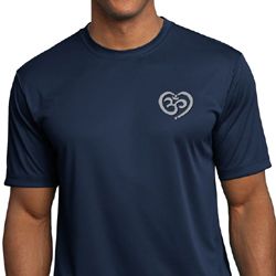 Mens Yoga Shirt OM Heart Pocket Print Moisture Wicking Tee T-Shirt Mens Yoga Shirt OM Heart Pocket Print Moisture Wicking Tee T-Shirt