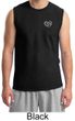Mens Yoga Shirt OM Heart Pocket Print Muscle Tee T-Shirt