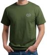 Mens Yoga Shirt OM Heart Pocket Print Organic Tee T-Shirt