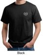 Mens Yoga Shirt OM Heart Pocket Print Organic Tee T-Shirt
