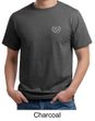 Mens Yoga Shirt OM Heart Pocket Print Organic Tee T-Shirt