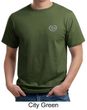Mens Yoga Shirt OM Heart Pocket Print Organic Tee T-Shirt