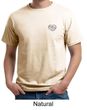 Mens Yoga Shirt OM Heart Pocket Print Organic Tee T-Shirt