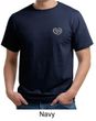 Mens Yoga Shirt OM Heart Pocket Print Organic Tee T-Shirt