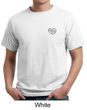 Mens Yoga Shirt OM Heart Pocket Print Organic Tee T-Shirt