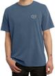 Mens Yoga Shirt OM Heart Pocket Print Pigment Dyed Tee T-Shirt