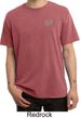 Mens Yoga Shirt OM Heart Pocket Print Pigment Dyed Tee T-Shirt