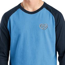 Mens Yoga Shirt OM Heart Pocket Print Raglan Tee T-Shirt Mens Yoga Shirt OM Heart Pocket Print Raglan Tee T-Shirt