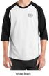 Mens Yoga Shirt OM Heart Pocket Print Raglan Tee T-Shirt