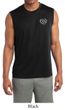 Mens Yoga Shirt OM Heart Pocket Print Sleeveless Moisture Wicking Tee