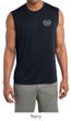 Mens Yoga Shirt OM Heart Pocket Print Sleeveless Moisture Wicking Tee