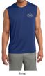 Mens Yoga Shirt OM Heart Pocket Print Sleeveless Moisture Wicking Tee