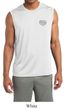 Mens Yoga Shirt OM Heart Pocket Print Sleeveless Moisture Wicking Tee