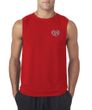 Mens Yoga Shirt OM Heart Pocket Print Sleeveless Tee T-Shirt