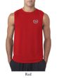 Mens Yoga Shirt OM Heart Pocket Print Sleeveless Tee T-Shirt