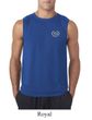 Mens Yoga Shirt OM Heart Pocket Print Sleeveless Tee T-Shirt