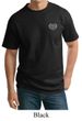 Mens Yoga Shirt OM Heart Pocket Print Tall Tee T-Shirt